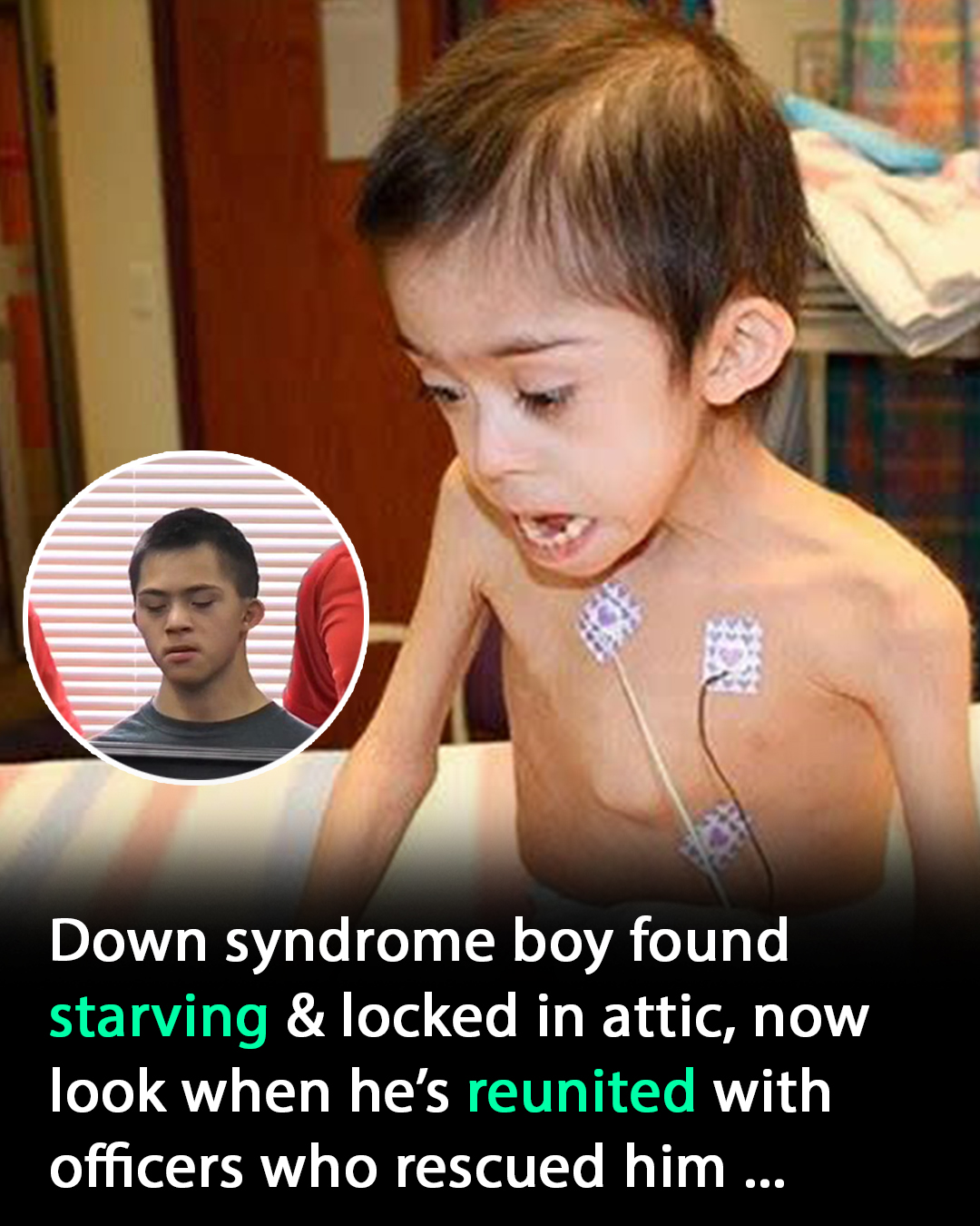 Boy with Down syndrome found starving and locked in attic is reunited with officers who rescued him 690694078 122305712372243817 4461004686495725857 n