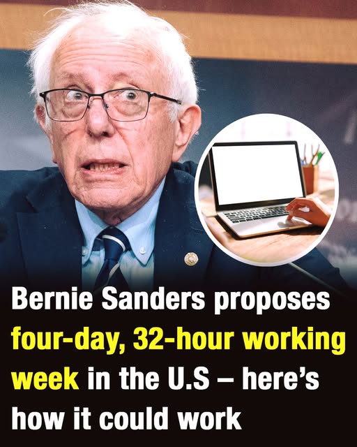 Bernie Sanders has proposed a four-day, 32-hour workweek in the U.S., sparking debate on how the system could be implemented. 691237228 122182693970789998 3639613216534370992 n