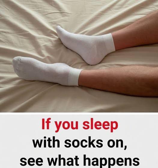 According to science, if you sleep with socks on every night, your body is going through a surprisingly powerful process that affects your brain, circulation, hormones, sleep quality, and even how quickly you fall asleep without you ever realizing it. 691828740 122260815836245908 3075352978210341391 n (1)